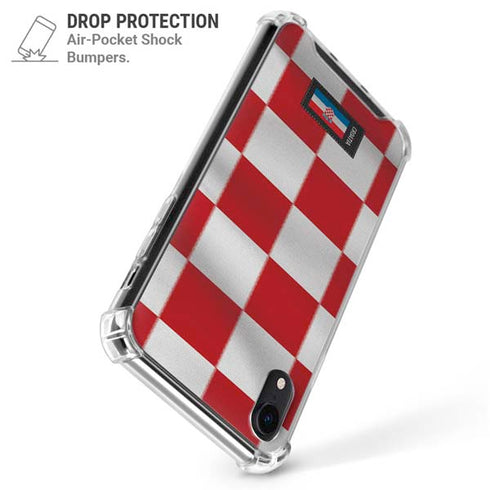 Croatia Soccer Flag iPhone XR Clear Case
